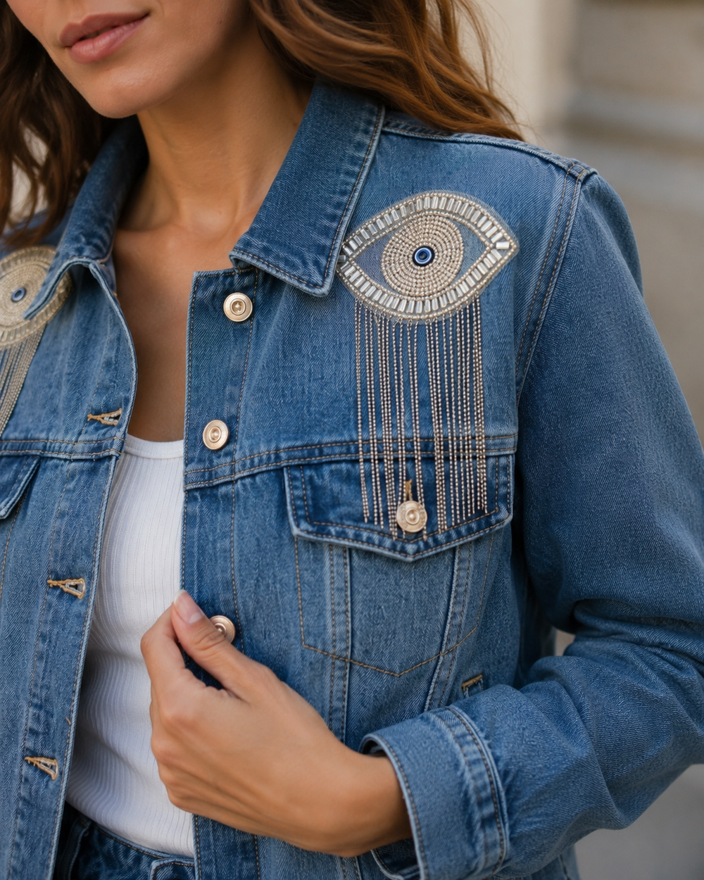 Carrie Eye Denim Jacket
