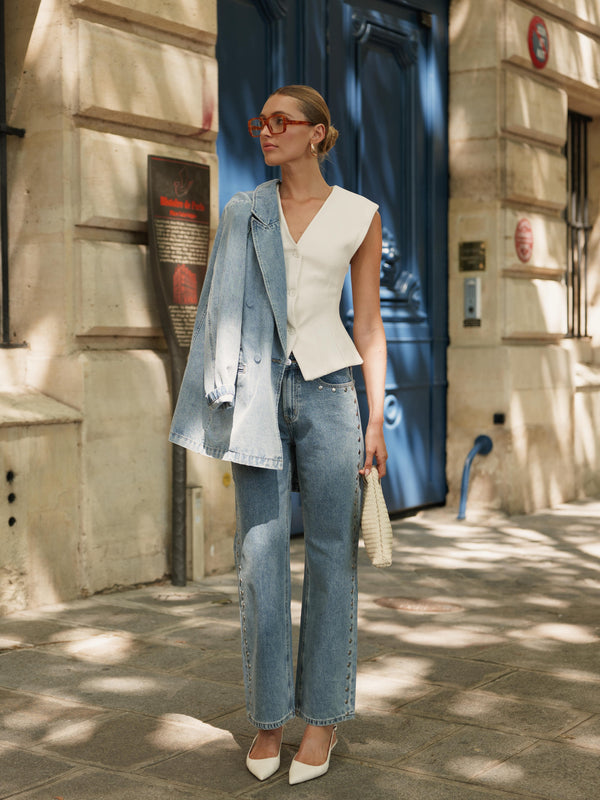 Riley Studded Jeans blue