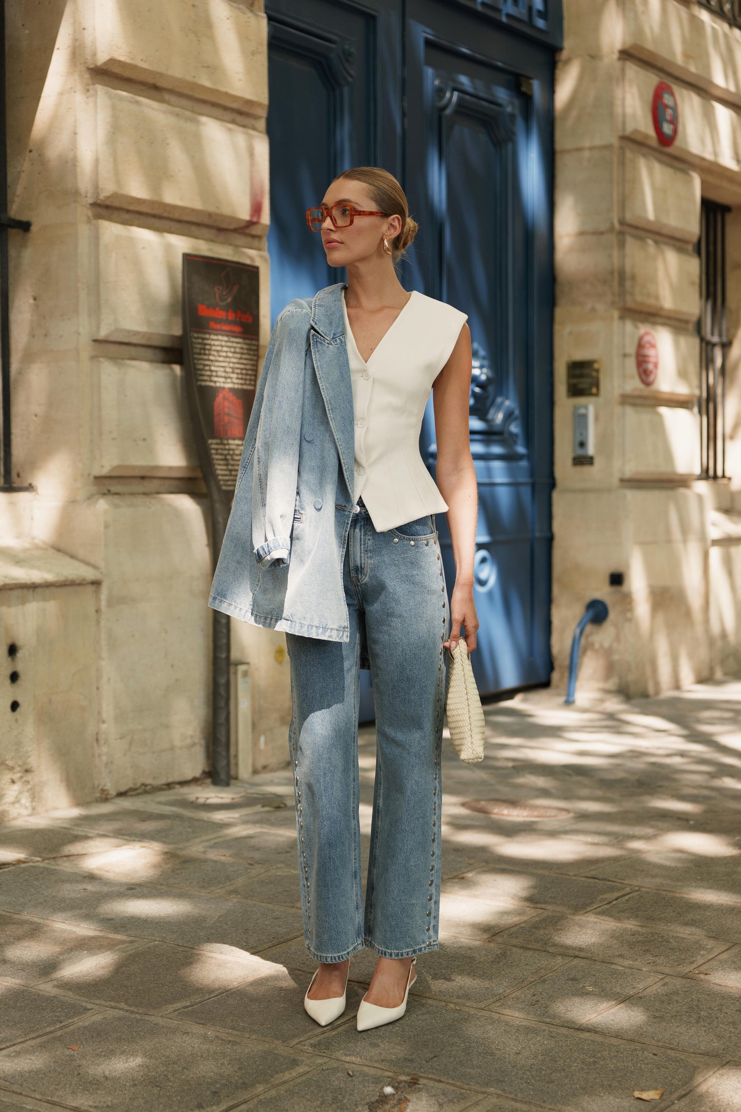 Riley Studded Jeans blue