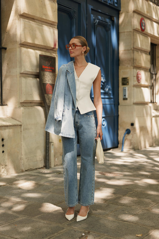 Riley Studded Jeans blue