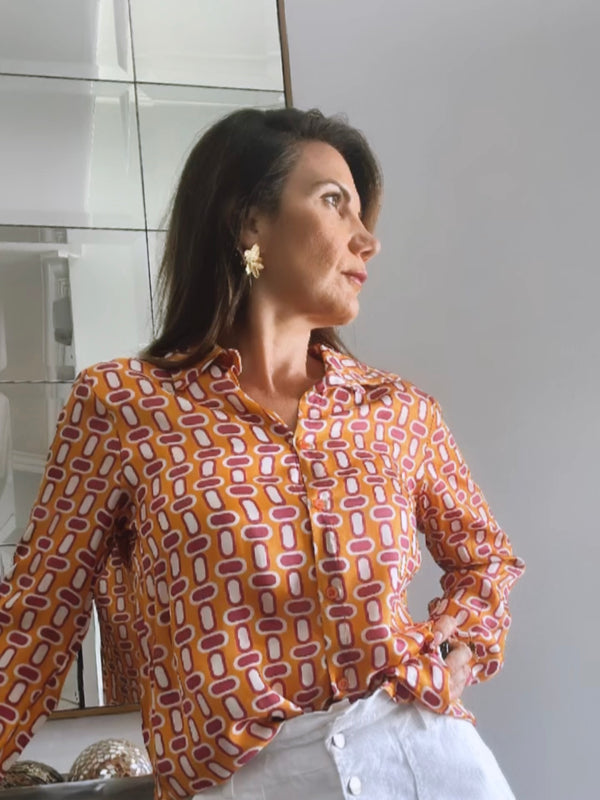 Solange Orange Shirt